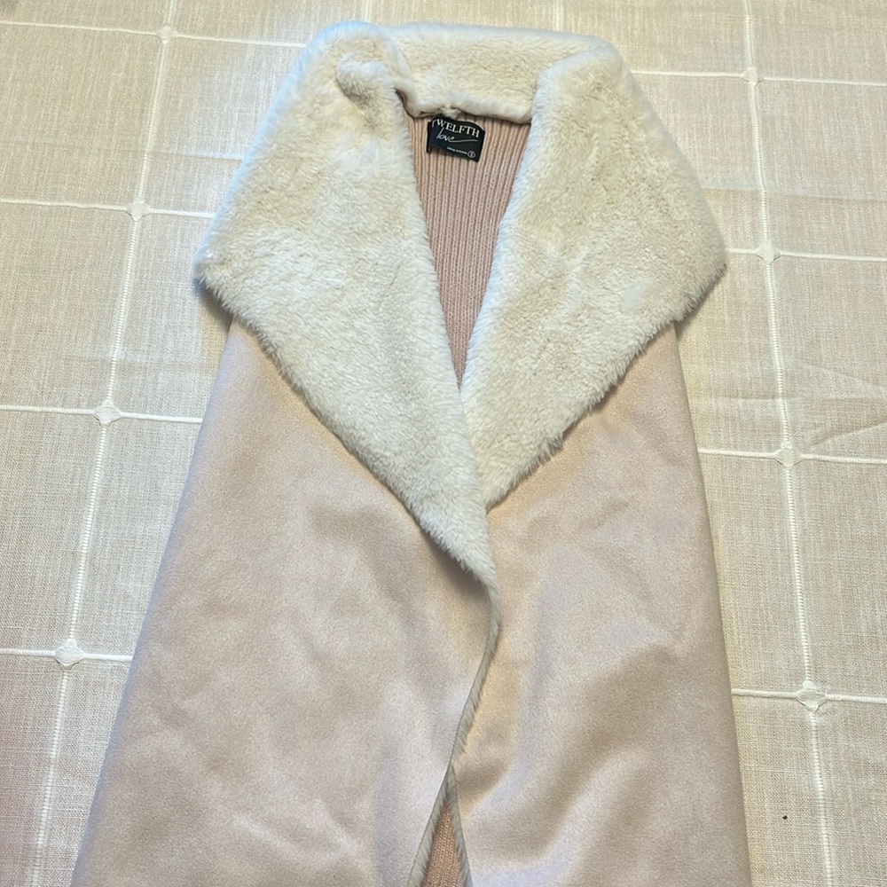 Pink and White Winter vest